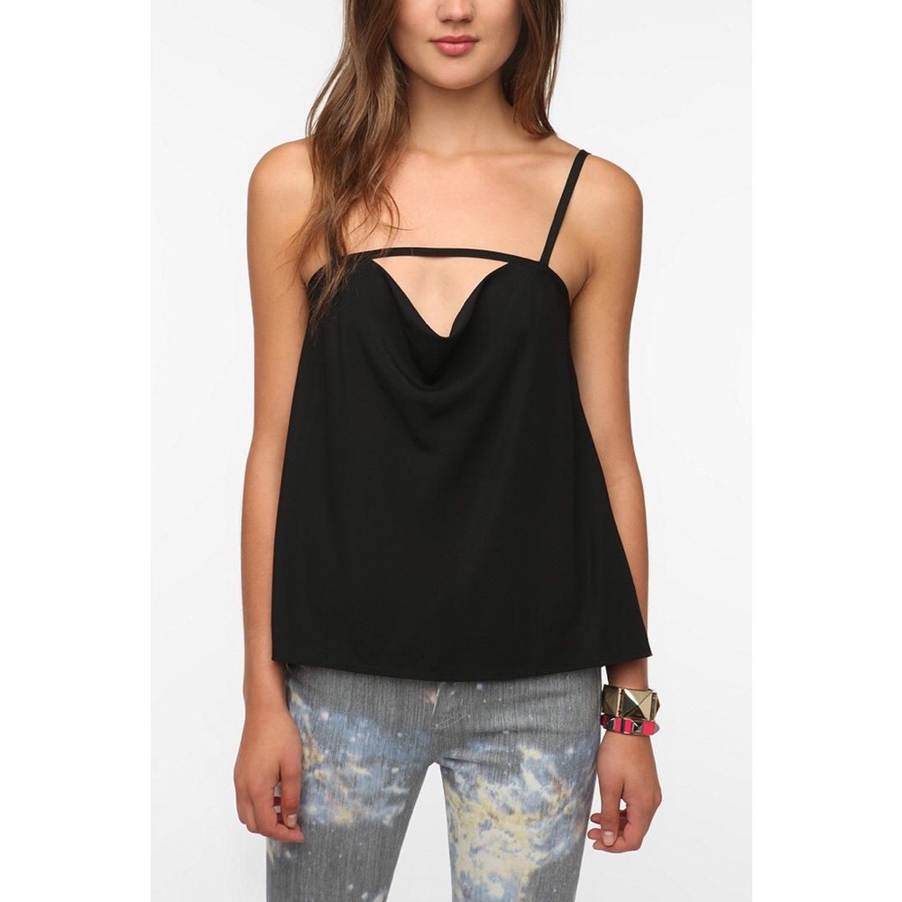 Sparkle & Fade BLACK Harness Neck Cami Tank